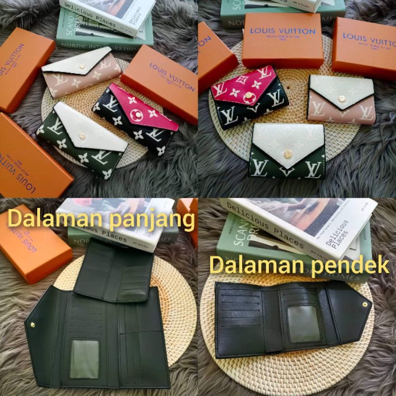 NEW ITEM dompet lv lipat amplop 2 tone free box