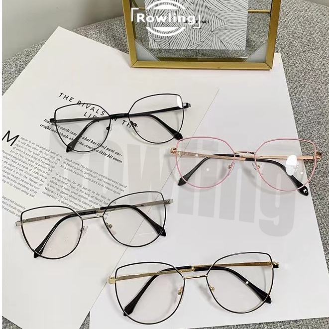 rowling(ka-274)Kacamata Lensa&amp;Frame/New Fashion Blue Light Blocking Reder/Kacamata poliatur tidak teratur Wanita Import Kacamata Fashion