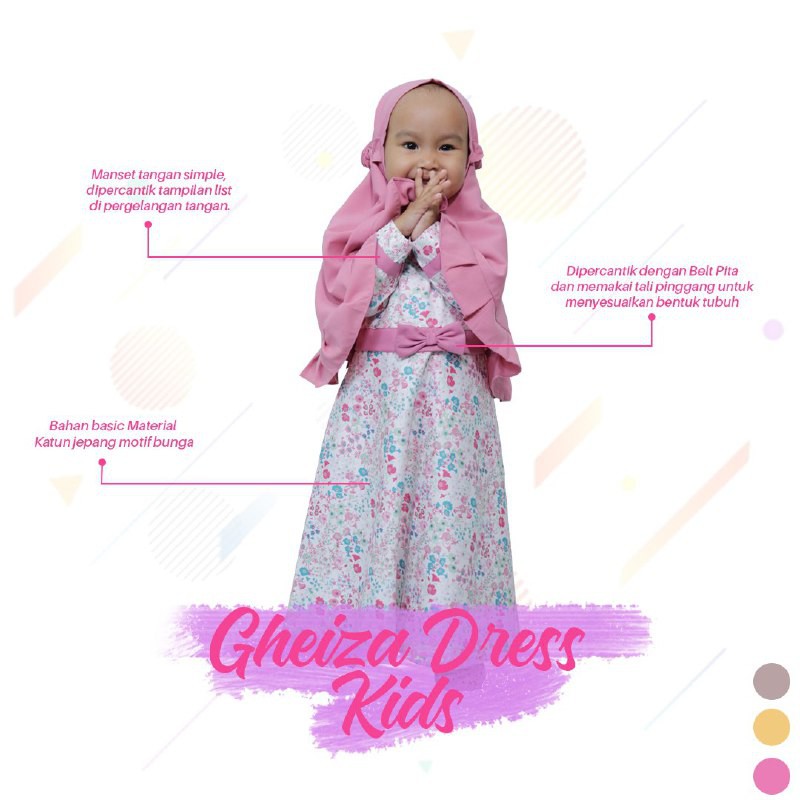GHEIZA KIDS DRESS || Gamis Anak Lucu Original by Attin Hijab