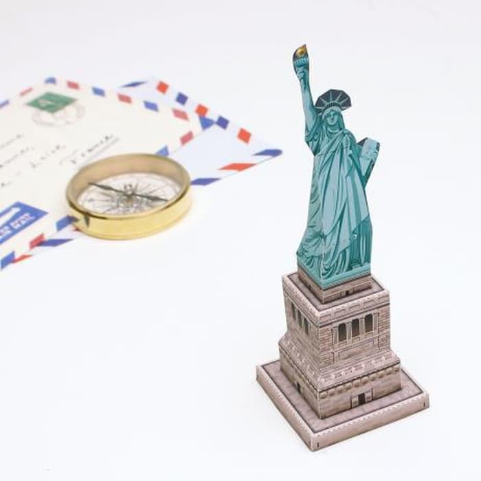 Diy Papercraft Miniatur Papercraft Patung Liberty Simple Shopee Indonesia