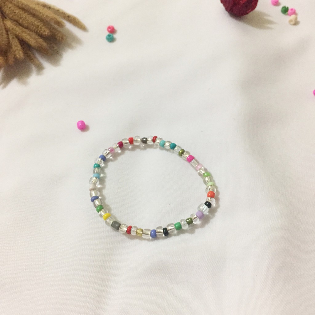 JENNIE BLACKPINK Bracelet / korean beads bracelet / Gelang Manik Rainbow / Rainbow Bracelet