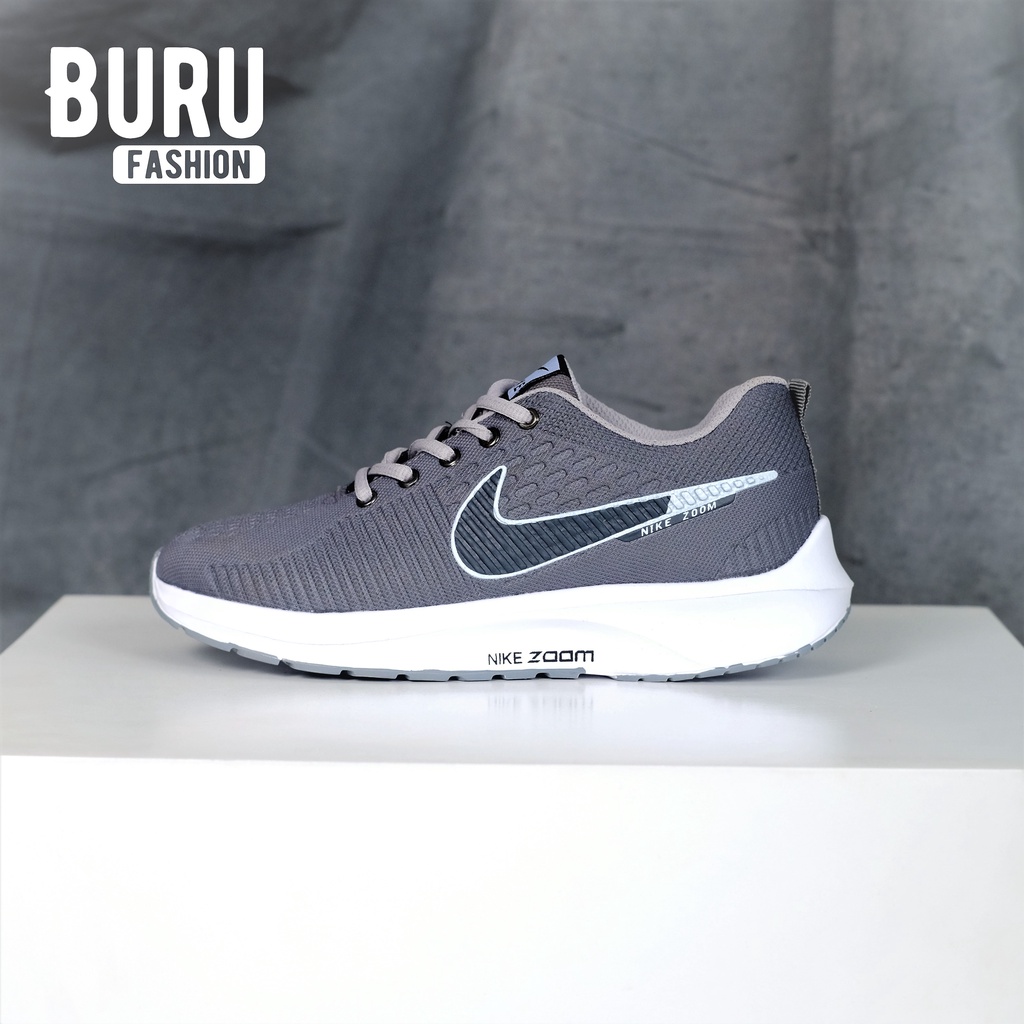 Sepatu sneakers Pria wanita sepatu NK Zoom sepatu olahraga sepatu fashion TD-Abu