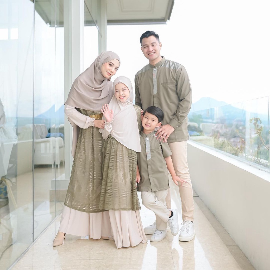 GAMIS SARIMBIT SYARI BAJU COUPLE AMILY HIJAB PETRICHOR DRESS BURKAT TULLE  BUSUI RESLETING DEPAN KOK