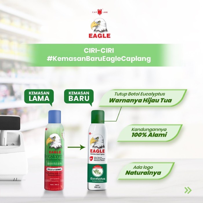 EAGLE DISINFECTANT SPRAY EUCALYPTUS 280ML