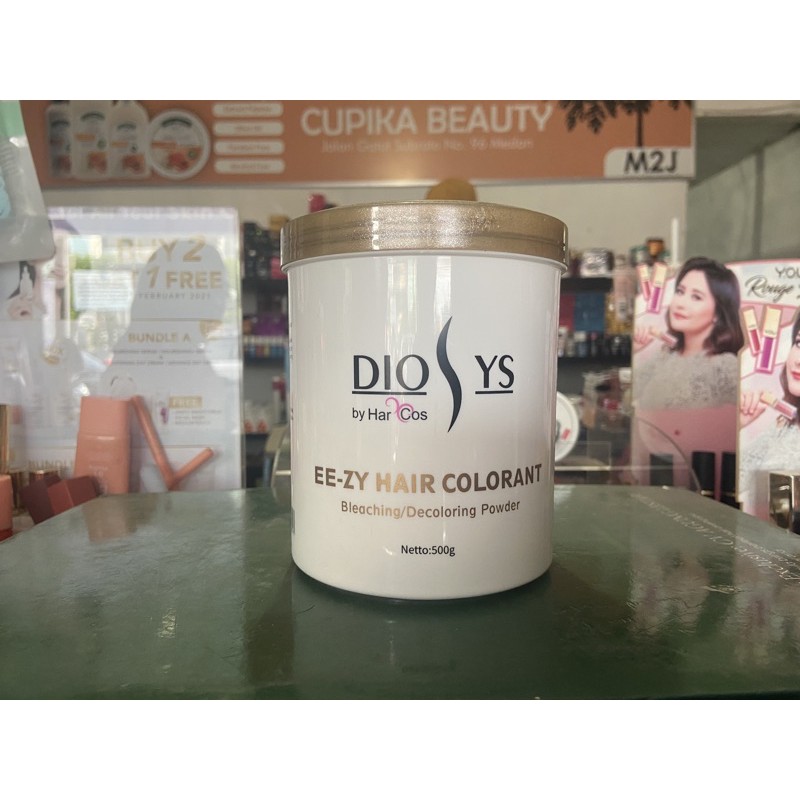 &lt;on&gt;[500 gr ] - diosys ee-zy bleaching powder pot -- bleaching rambut diosys ee-zy powder