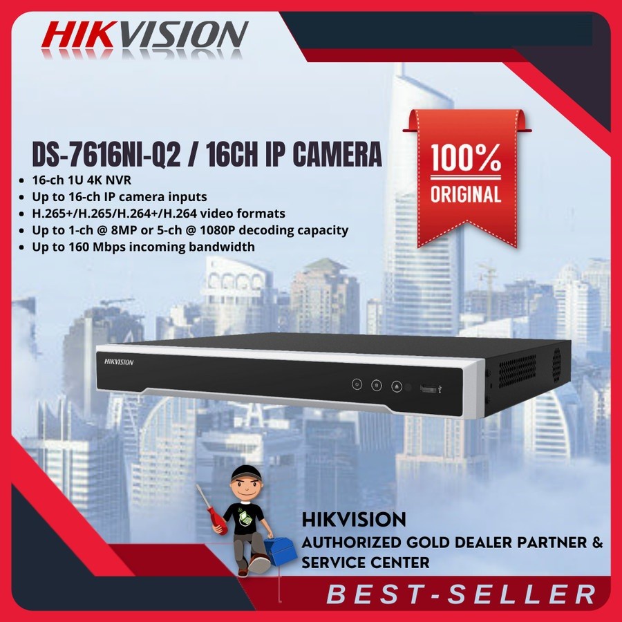 NVR HIKVISION 16 Channel DS-7616NI-Q2 - 2 SLOT HDD