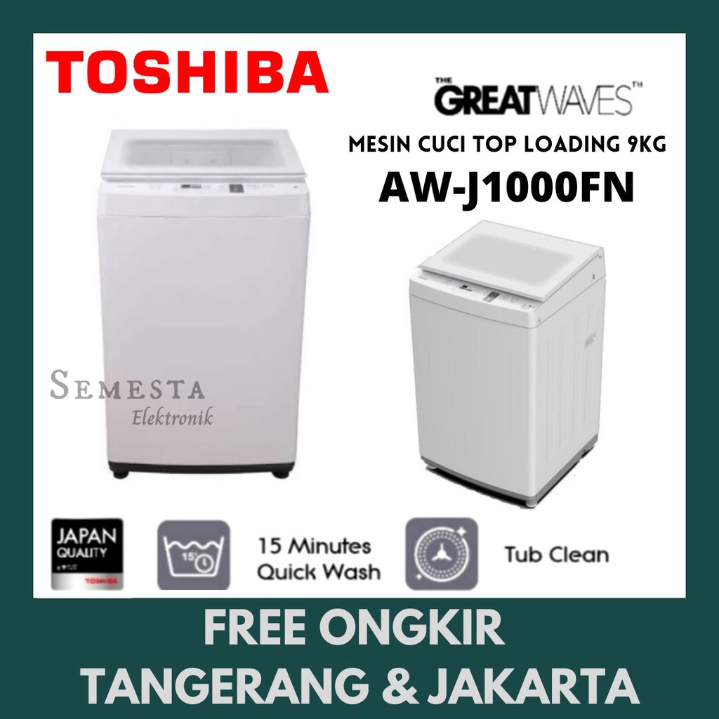 Toshiba AW-J1000FN Mesin cuci 1 tabung TopLoading