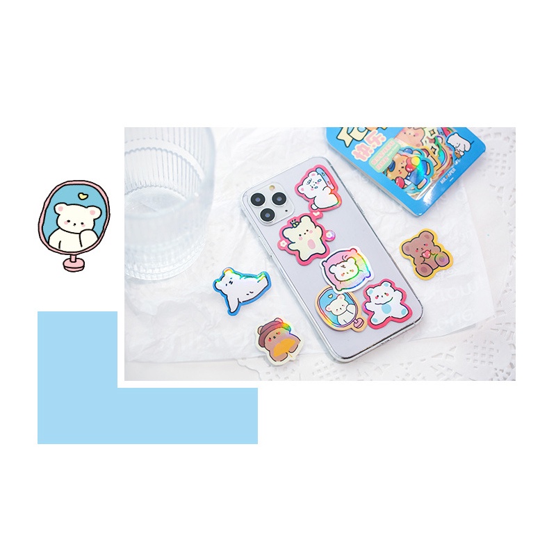 

Happy Planet Hologram Flake Stickers Set - Stiker Dekorasi