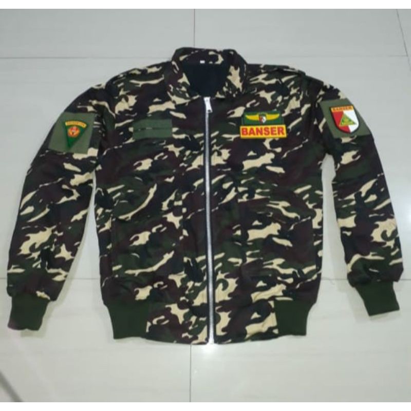 jaket bomber banser tactical katun