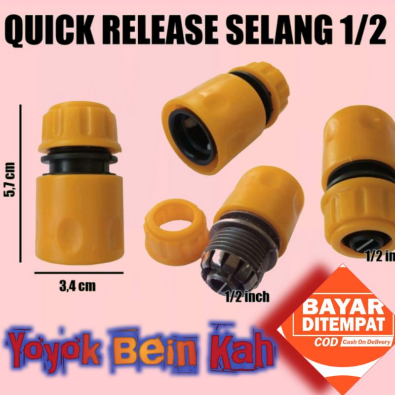 Konektor Quick Release Untuk ½ Inch