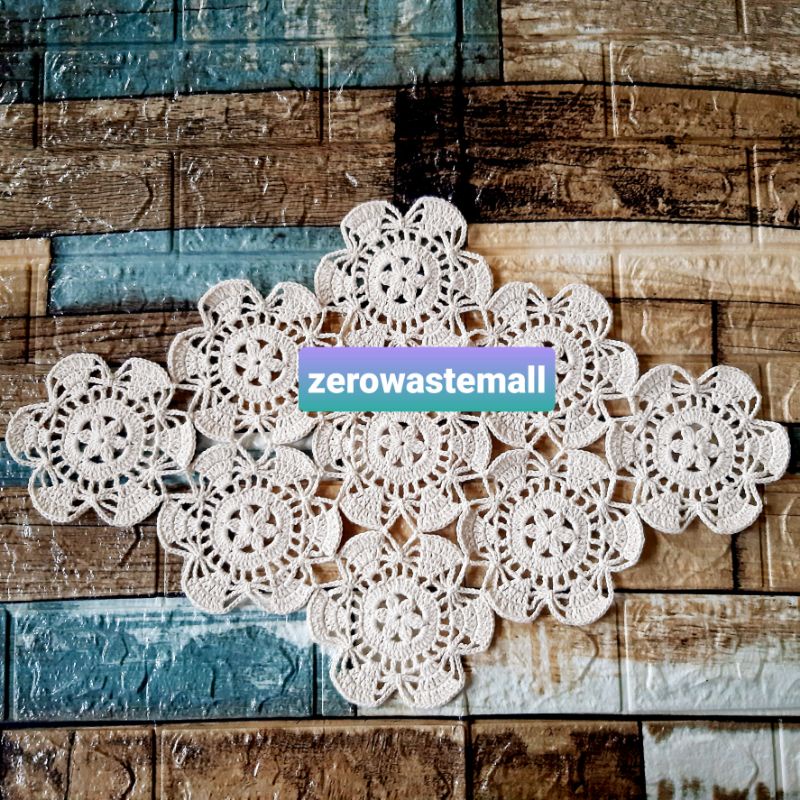 taplak meja oval rajut handmade -1
