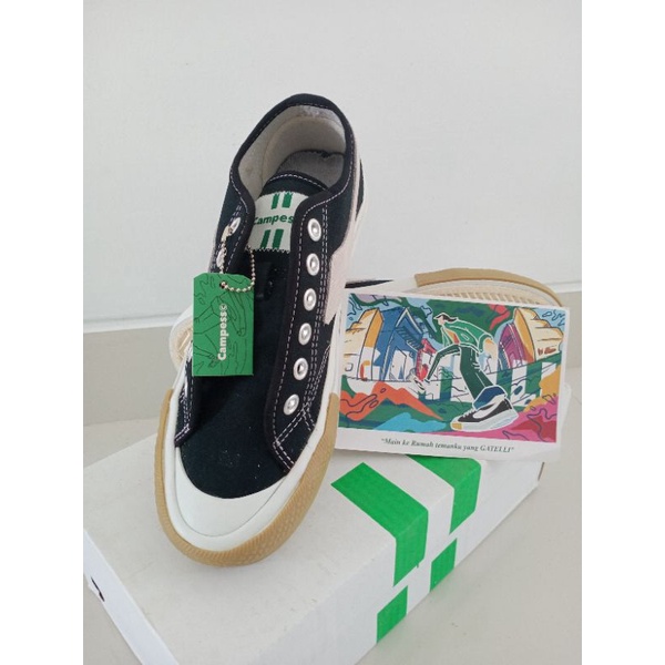 sepatu campess gatelli black white