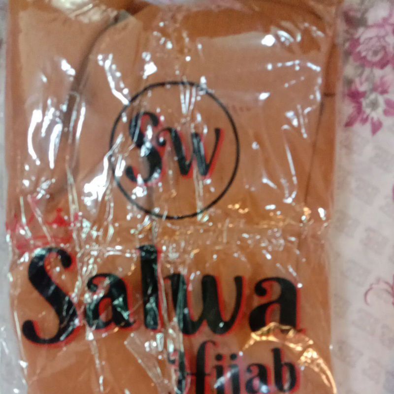 TERBARU!! KHIMAR 2LAYER BERSWAROSKY CHANEL-Orange bata muda