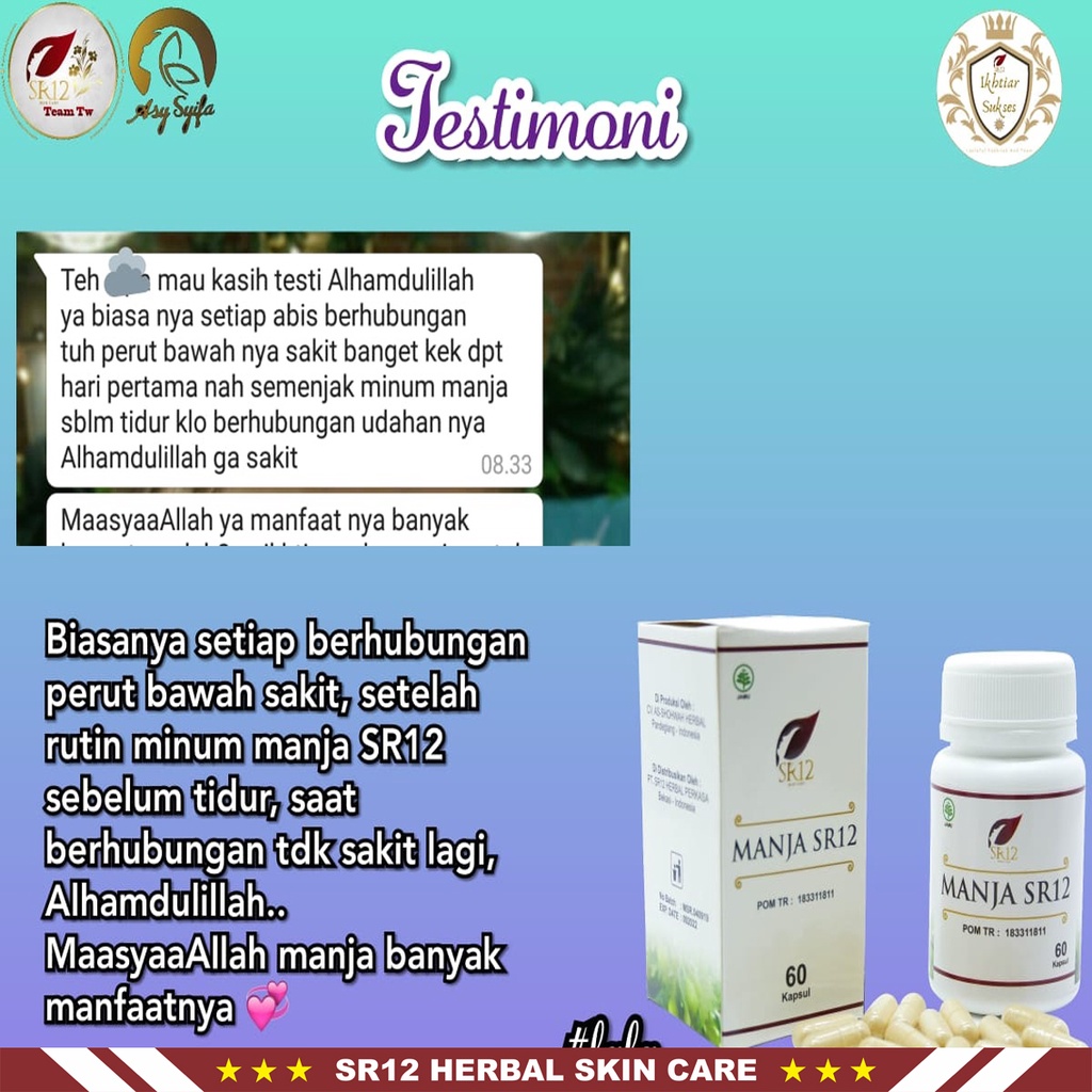 Manjakani SR12 | Manja SR12 Herbal | Manja Butir &amp; Manja Kapsul | Solusi Masalah Kewanitaan SR12