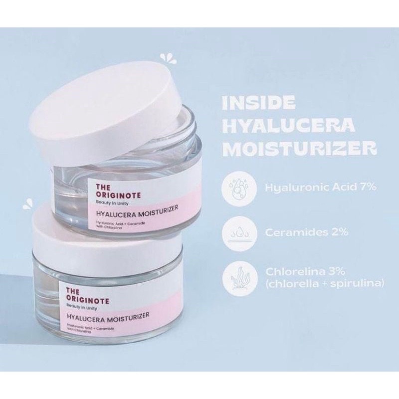 The Originote Hyalucera Moisturizer Pelembap wajah - Hyaluronic Acid + Ceramide