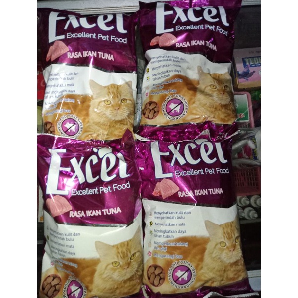 Makanan Kucing/Pur Kucing Excel bentuk ikan 500g