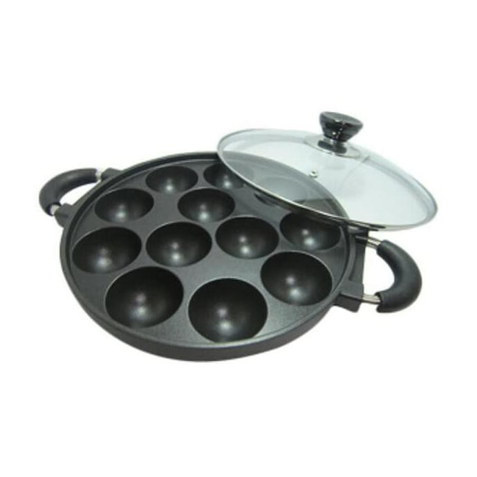 Kualitas Terbaik] Cetakan Takoyaki 12 Lubang Cekung Happy Call