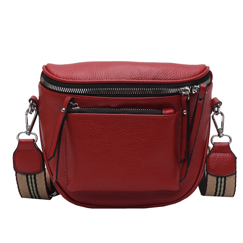 ZIE STORE11 Tas Wanita Tas pinggang Model Import Tas Waistbag Wanita kulit jeruk puti hitam hijau maroon salem hijau tan