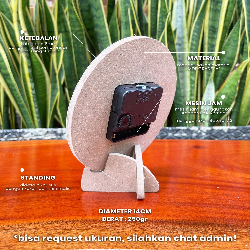 Decor Art Jam Meja Unik Lucu Motif Buah Kelapa - JMB 11-1