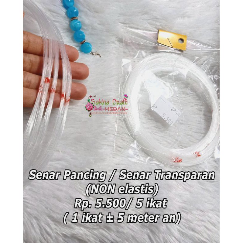 Senar Transparan  / tali pancing / tali bening (Bahan Craft Medan)