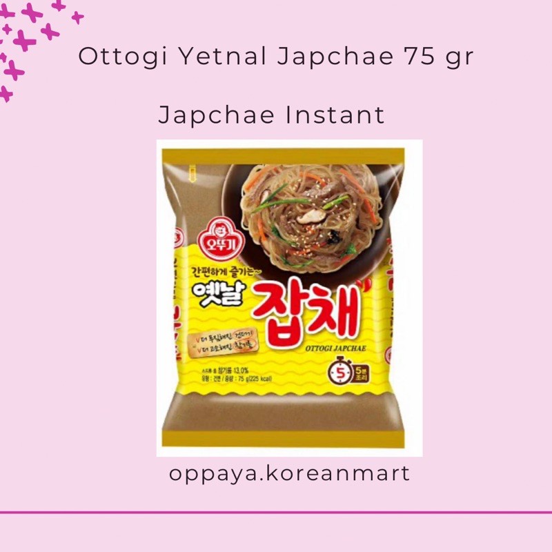 

Ottogi Yetnal Japchae 75gr | Japchae Instant Made in Korea