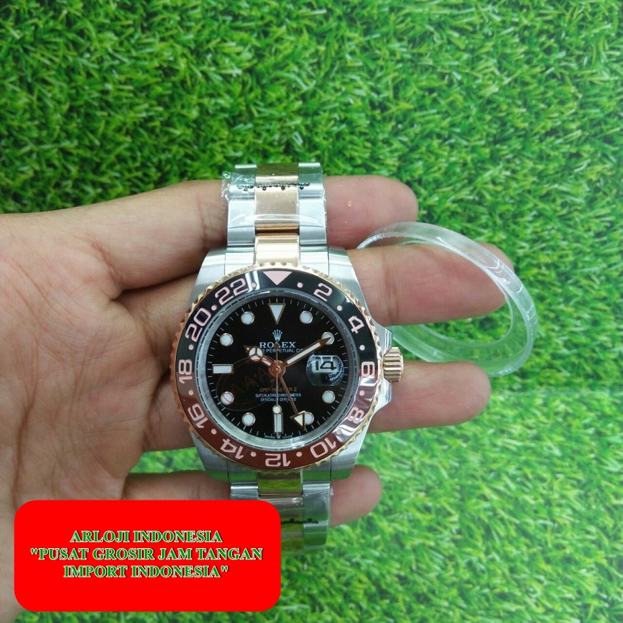 Best Seller Jam Rolex Rootbeer Gmt Master Ii Metic 40mm Garansi 1th
