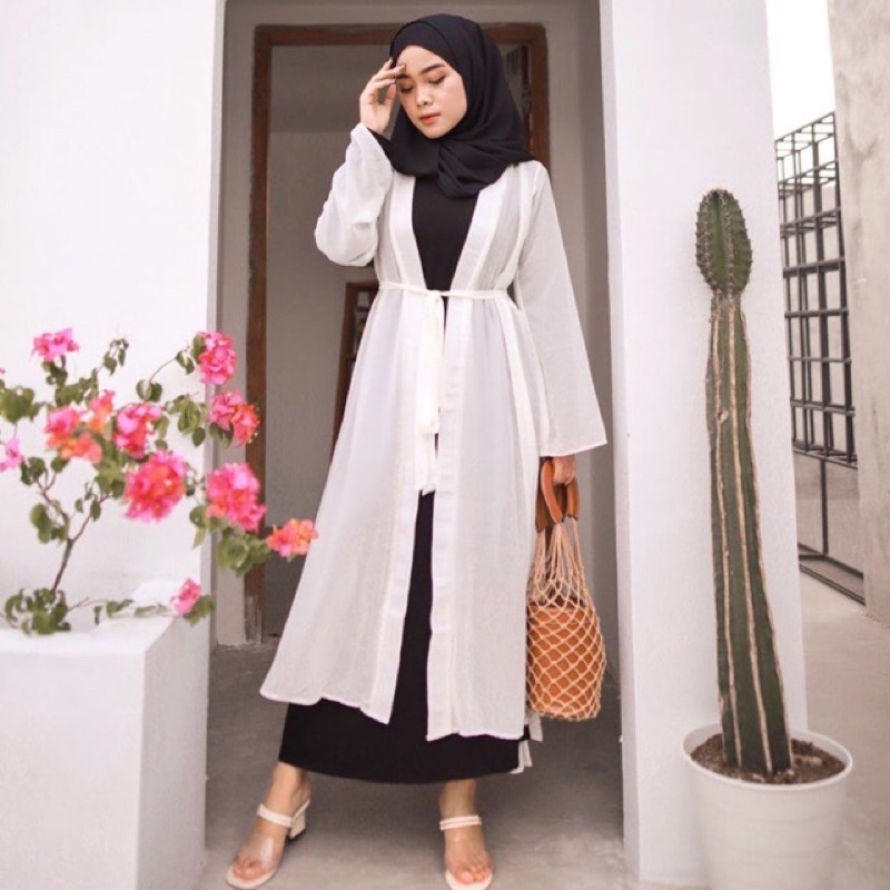LONG OUTER HIJABERS / CARDIGAN PANJANG / LUARAN HIJAB / OUTER PANJANG TRANSPARAN