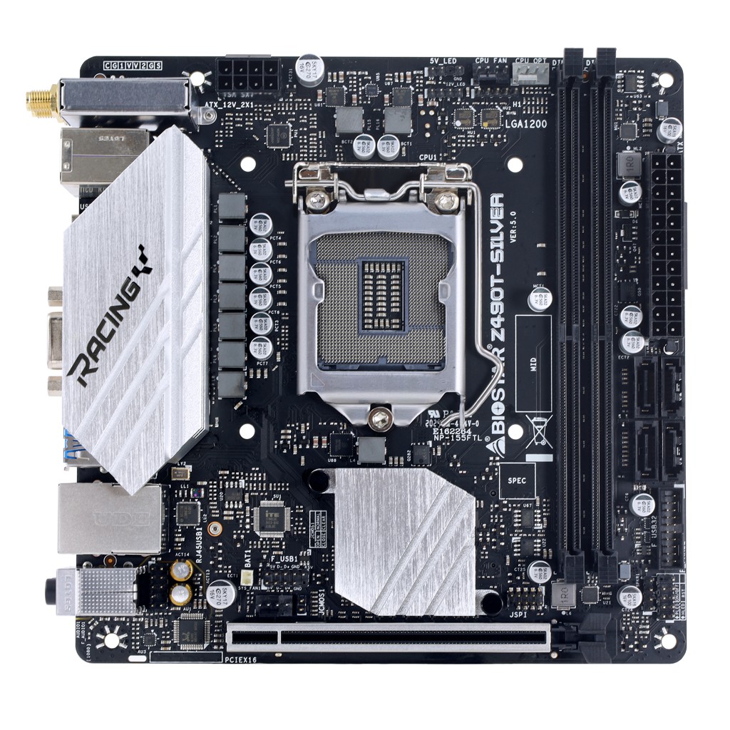 BIOSTAR Motherboard RACING Z490T-SILVER Intel Z490 LGA1200 DDR4 ATX