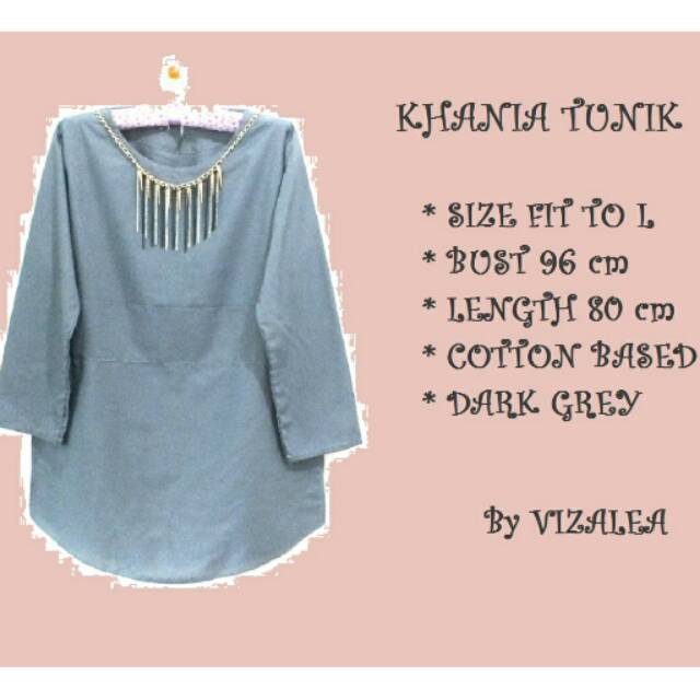 Tunik Khania Syari Katun Polos