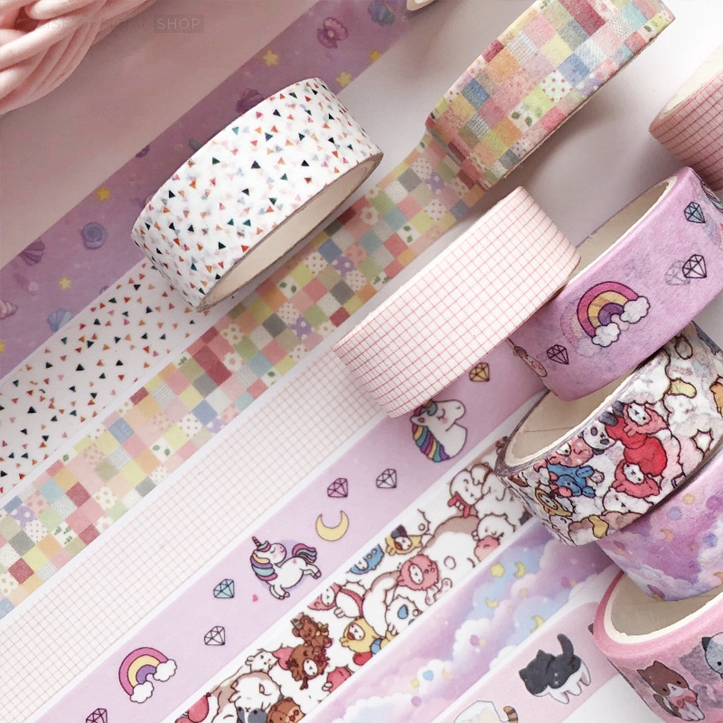 

RICISESTORE - Selotip Aesthetic Cute Kawaii Untuk Perlengkapan Sekolah Washi Tape Decor Masking Scrapbook - STA29