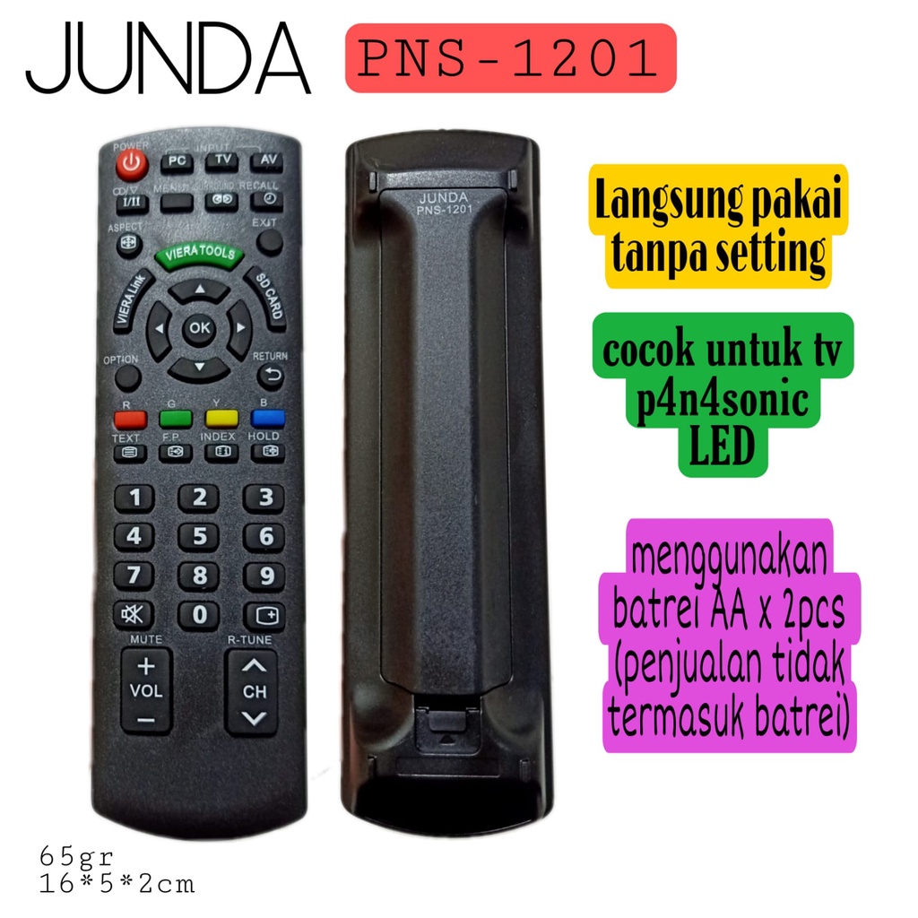 REMOTE REMOT MULTI UNIVERSAL TV JUNDA 1201 COCOK DI TV LED PANASONI Vierra