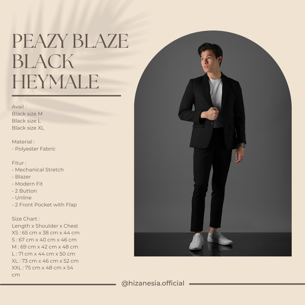 PEAZY BLAZE BLACK BY HEYMALE