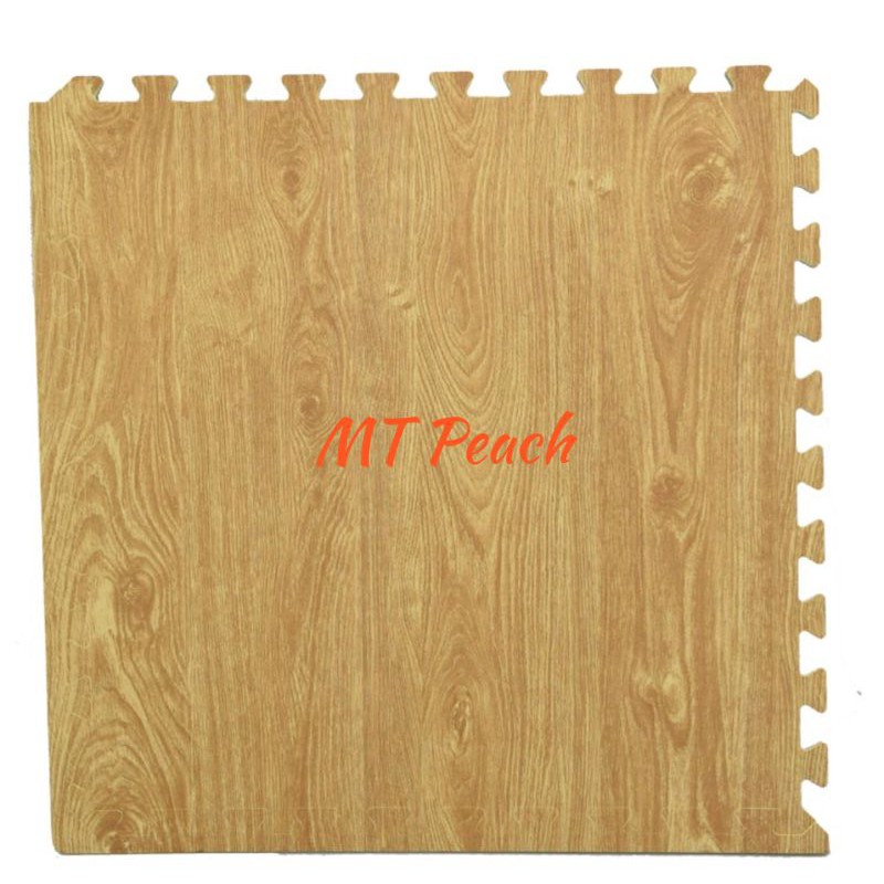 KRISHOME KARPET PUZZLE EVA FOAM MAT WOODEN DESIGN 4PCS 63.5x63.5x5 CM