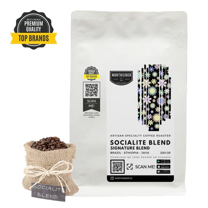 

BIJI KOPI ARABIKA SOCIALITE ESPRESSO BLEND 200GR NORTHSIDER COFFEE - kkp1085