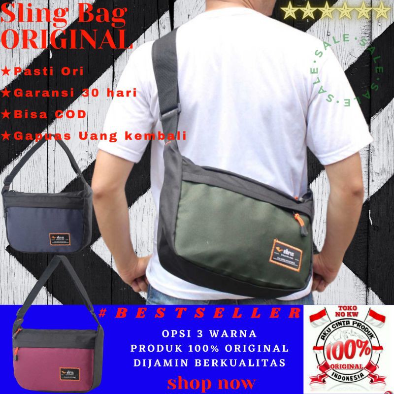 Tas slempang pria selempang Sling Bag Fashion Pria Branded Jahitan Berkualitas NO KW Original TL711