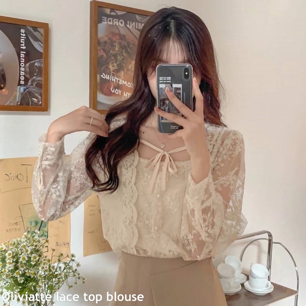 Oliviatte lace top blouse - Thejanclothes