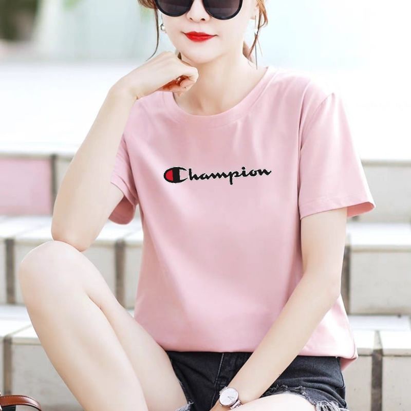 Kaos Wanita CHEMPION Baju Wanita Catton Combed Kaos oblong Wanita