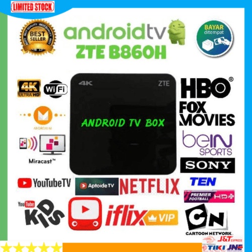 TERBARU STB Android OS10 Smart TV Box V5 B860H B860 Full Unlock Root Google Voice Command Support Playstore