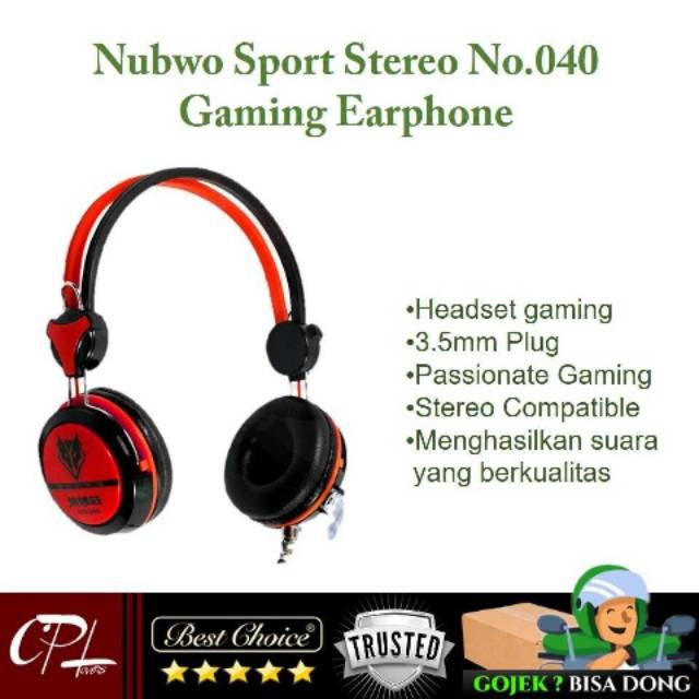 HEADPHONE GAMING NUBWO NO-040 ORIGINAL