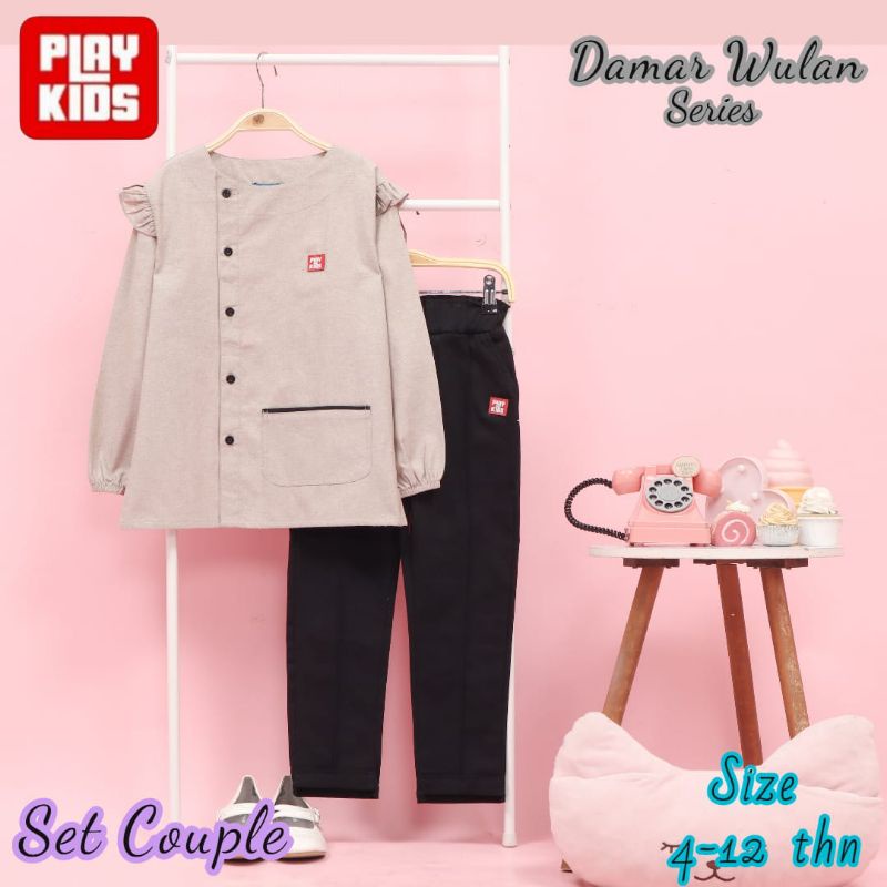 READY Setelan kemeja Couple Damar Wulan Series by Playkids SIZE 4 -12 T*-2