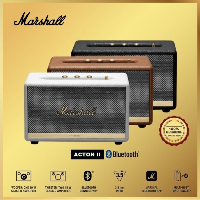 Marshall Acton II High Quality Wireless Bluetooth Speaker Black