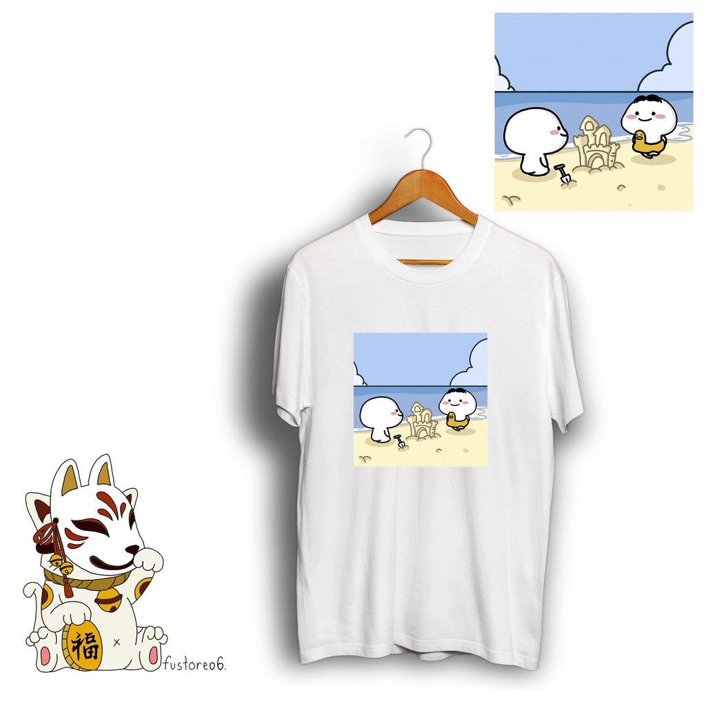 PENTOL 31 ALLSIZE OVERSIZE ANAK Quby Unyu Main Pasir Couple Pantai Pelampung Baju Kaos Cotton Combed