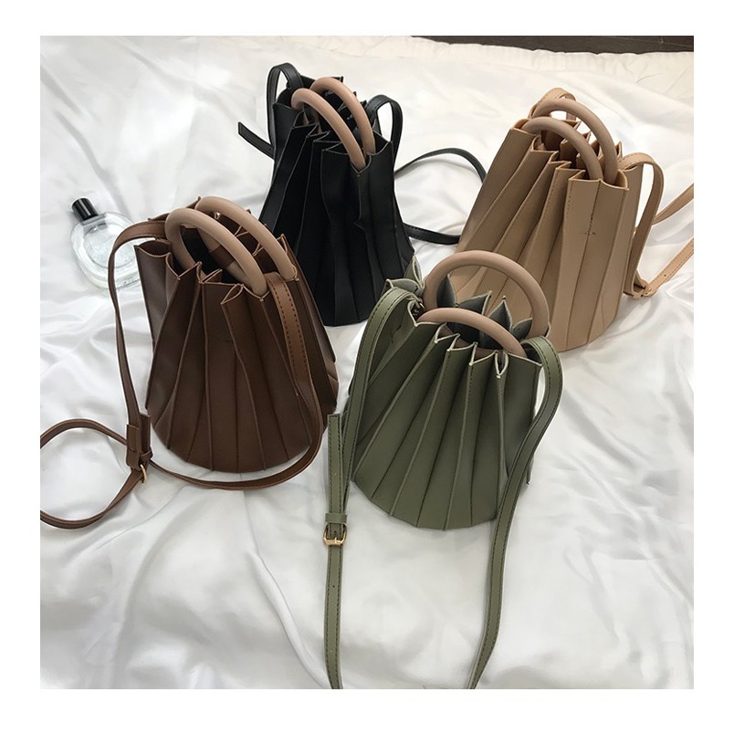 Mores Premium Pleated Woman Korean Slingbag - Tas Selempang plisket wanita Import - Top Handle Bag