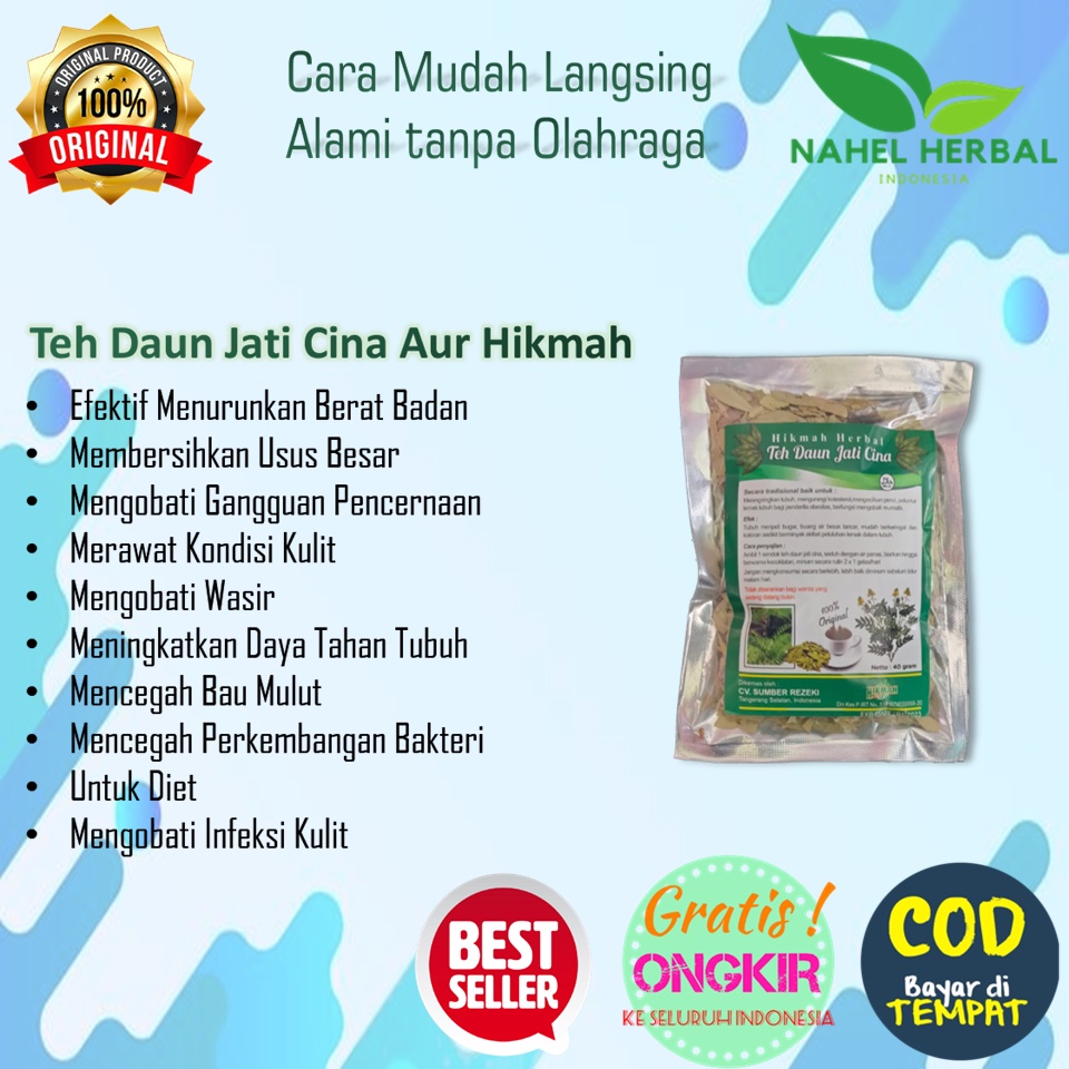 Teh Pelakor Pelangsing Perut Herbal Daun Jati Cina Original 100% - Makanan Obat Diet Sehat Pembakar 
