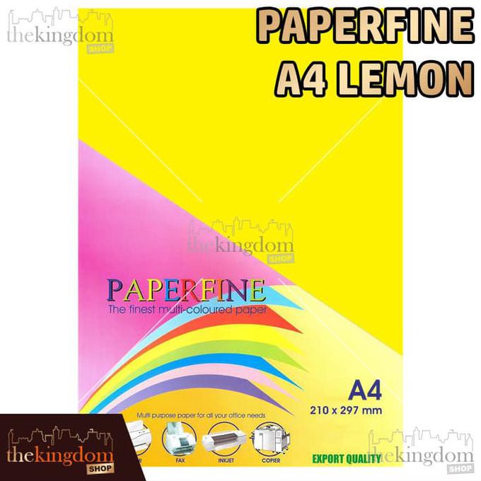 

Terbaik Paperfine Kertas Hvs Warna A4 Lemon Kuning Tua / Isi 25 Lembar Promo Kode 1270