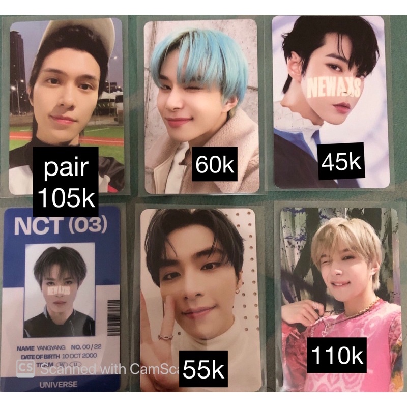 SALEEE MD Universe PC Hendery baseball , Yangyang Id card, XiaoJun, Jungwoo, Doyoung Konsep