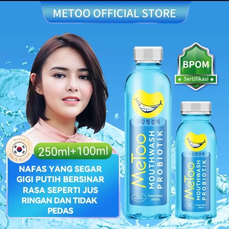 METOO MOUTHWASH PROBIOTIK FRESH MINT 250ML