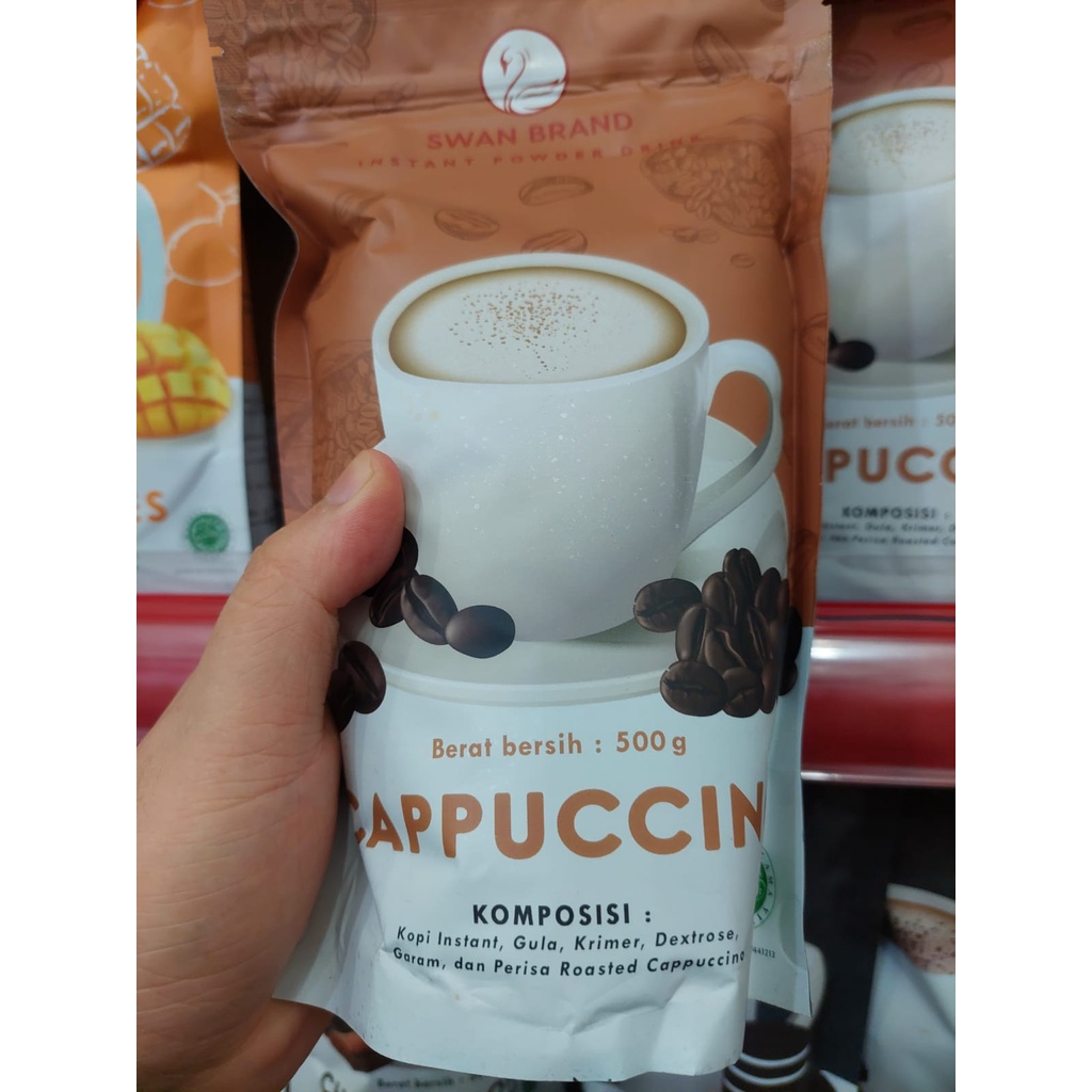 

[oddsolshop] pekanbaru/Swan Brand Cappuccino 500GR Minuman Serbuk Instan Kapucino Bubuk Minum Cafe