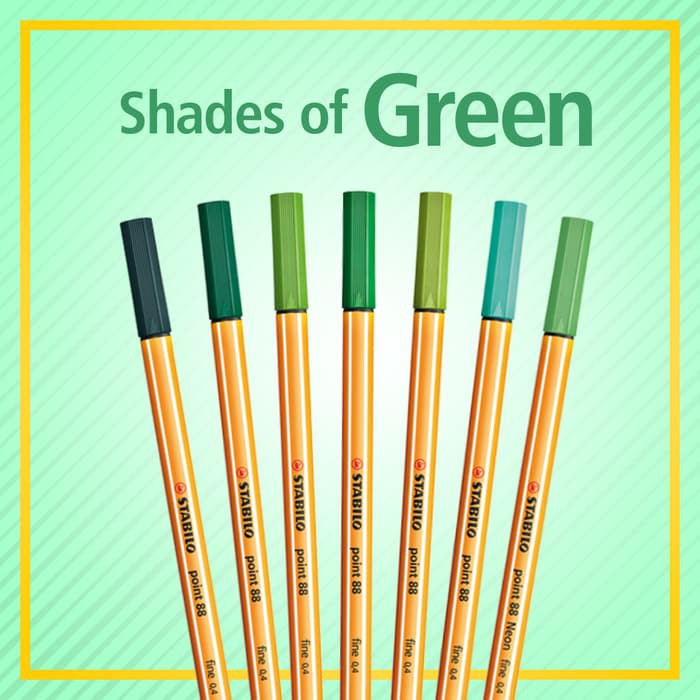 

Stabilo Pulpen - Stabilo Warna Warni - Highlighter Stabilo Paket Pen 88 Shade Of Green - Hijau