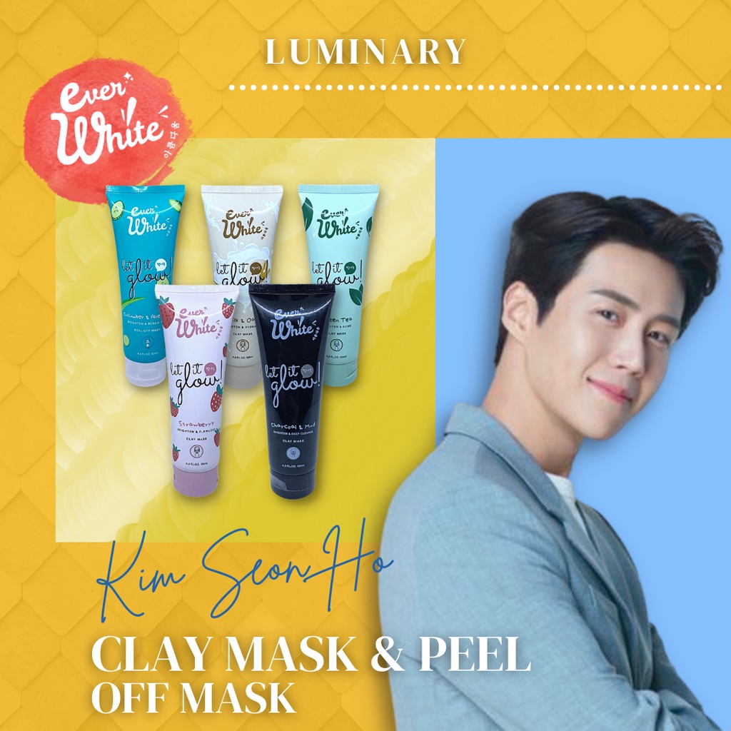 EVERWHITE CLAY MASK &amp; PEEL OFF MASK MASKER WAJAH MURAH MASKER WAJAH PEEL OFF PERAWATAN KECANTIKAN